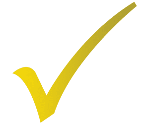 סימן checkmark בצבע צהוב על רקע אפור סימן checkmark בצבע צהוב על רקע אפור